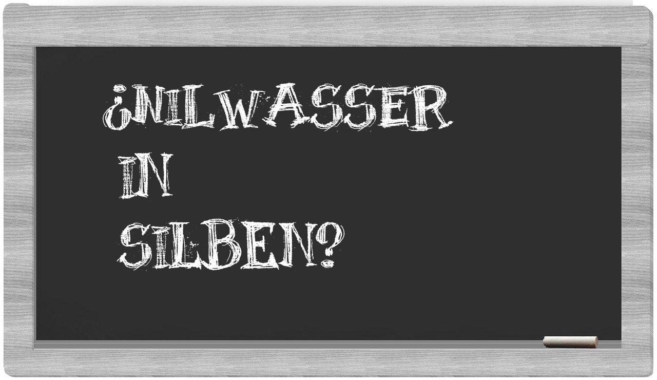 Nilwasser in syllables