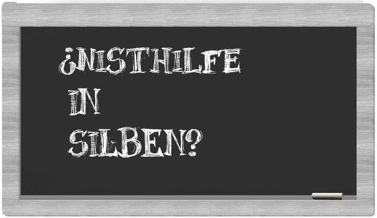 Nisthilfe in syllables