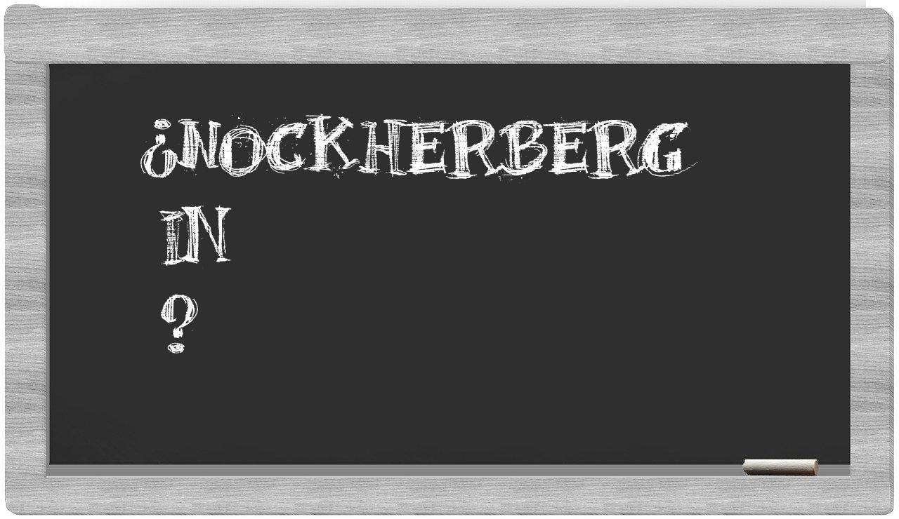 ¿Nockherberg en sílabas?