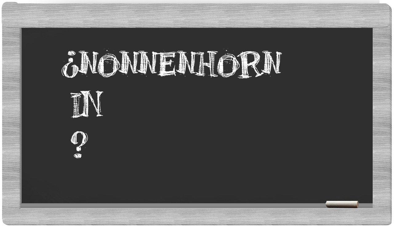 ¿Nonnenhorn en sílabas?