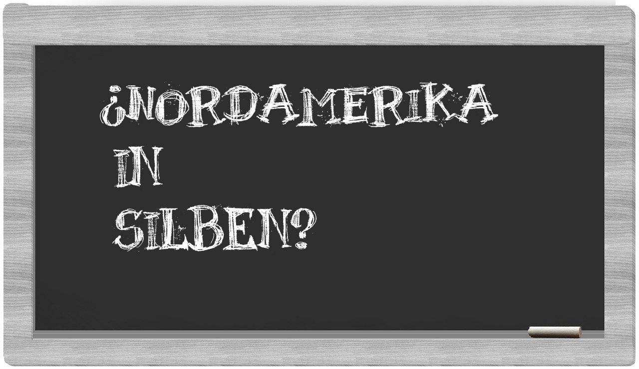 Nordamerika in syllables