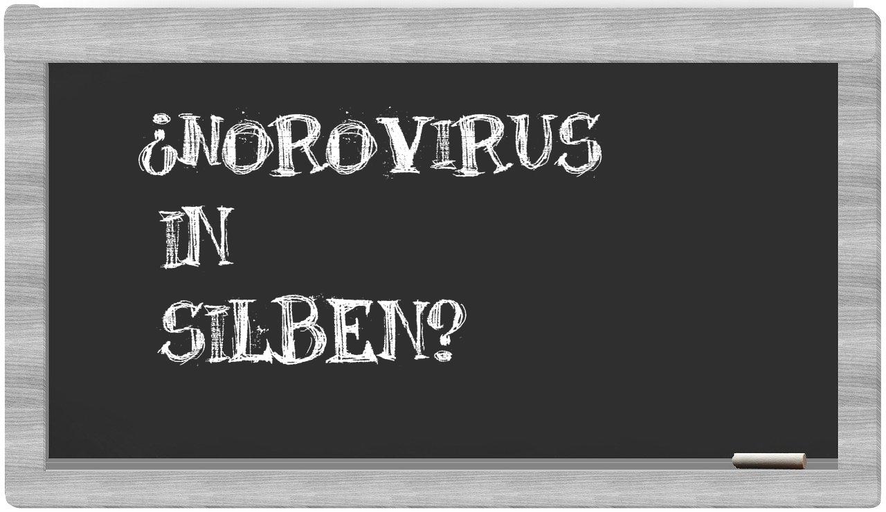 Norovirus in syllables