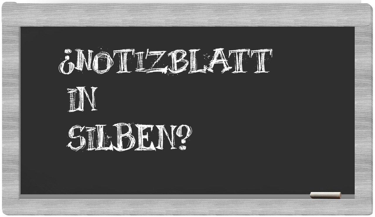 Notizblatt in syllables