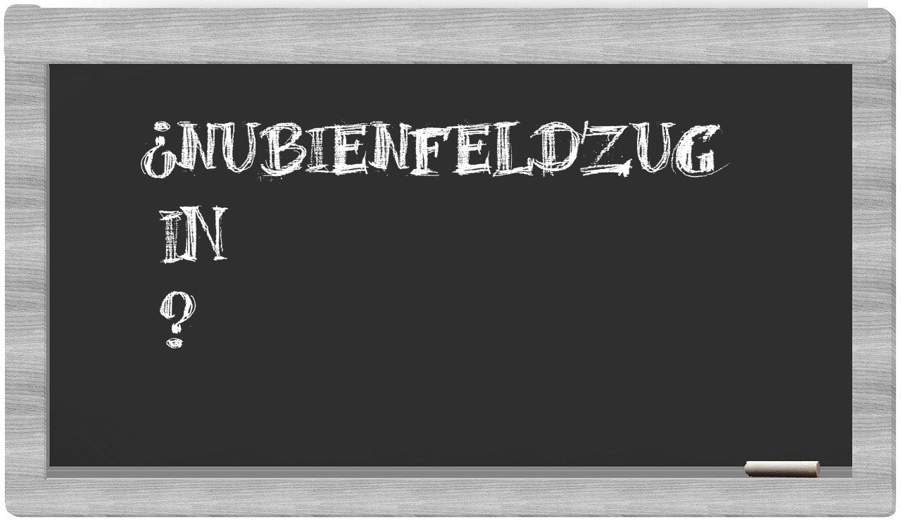 ¿Nubienfeldzug en sílabas?