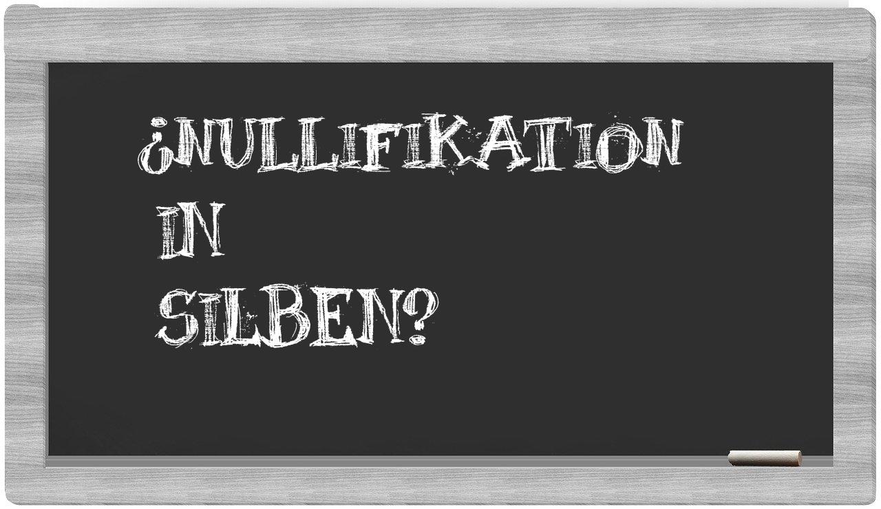 Nullifikation in syllables