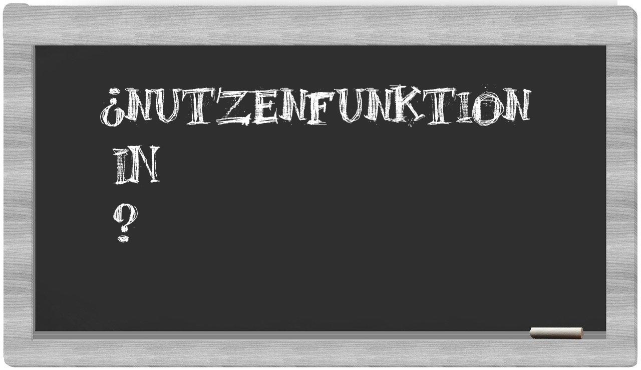 ¿Nutzenfunktion en sílabas?