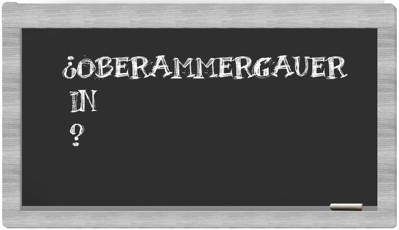 ¿Oberammergauer en sílabas?