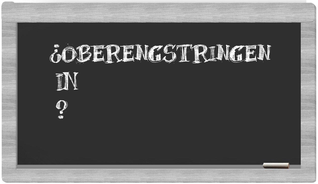 ¿Oberengstringen en sílabas?