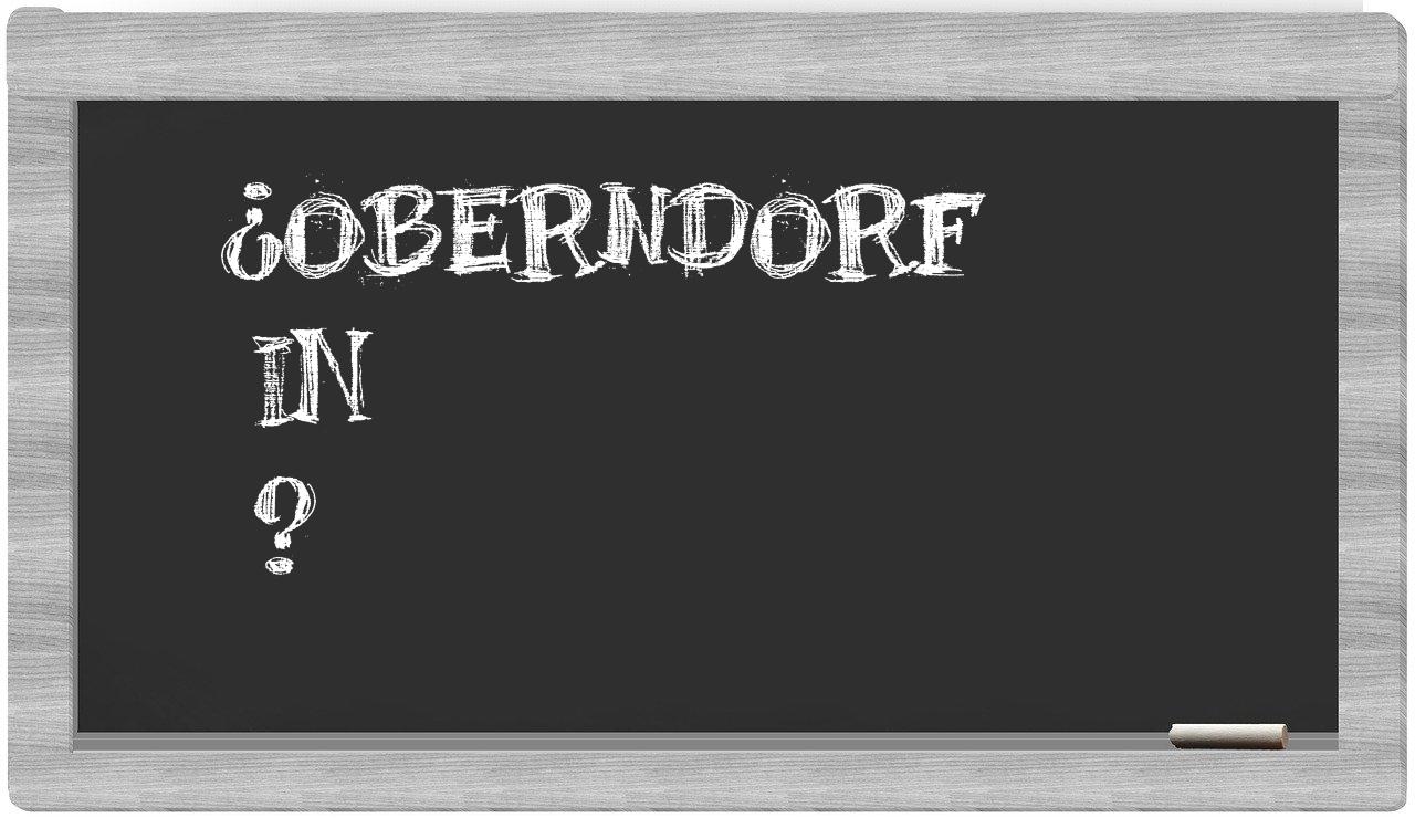 ¿Oberndorf en sílabas?