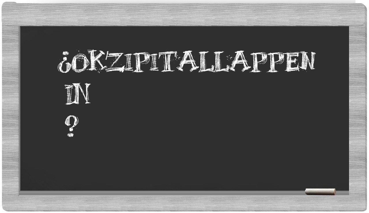 ¿Okzipitallappen en sílabas?