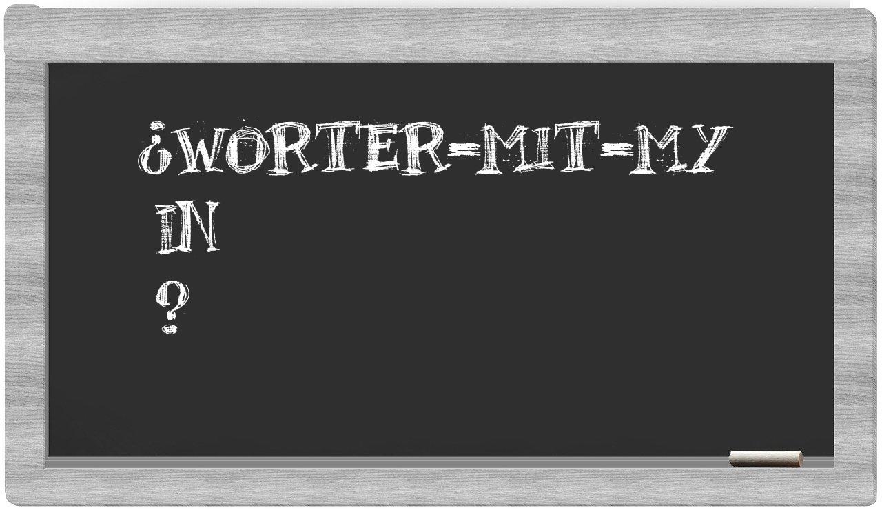 ¿worter-mit-My en sílabas?